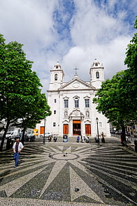 Lisabonská, Portugalsko, Kirch, staré mesto, Lisboa, letné