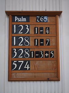 lagu panel, Dewan, Mazmur panel, Gereja, membayar, papan nomor, tanda