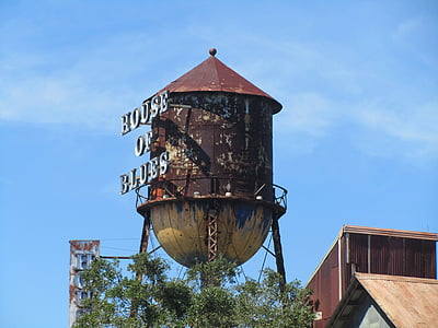 House of blues, Disney, Disneyland, Florida, vodárenská veža, staré, vody