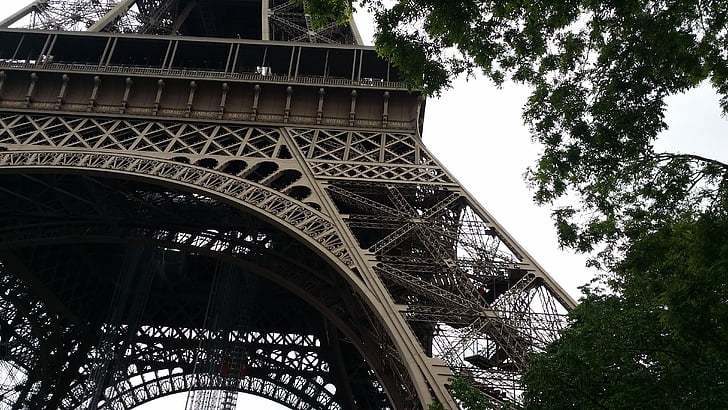 the eiffel tower, paris, structure, landmark