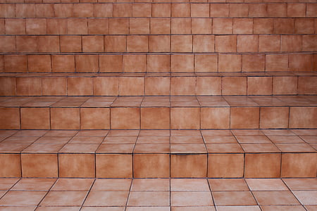 步骤, 瓷砖, 棕色, 陶瓷, 平铺, 模式, 楼梯