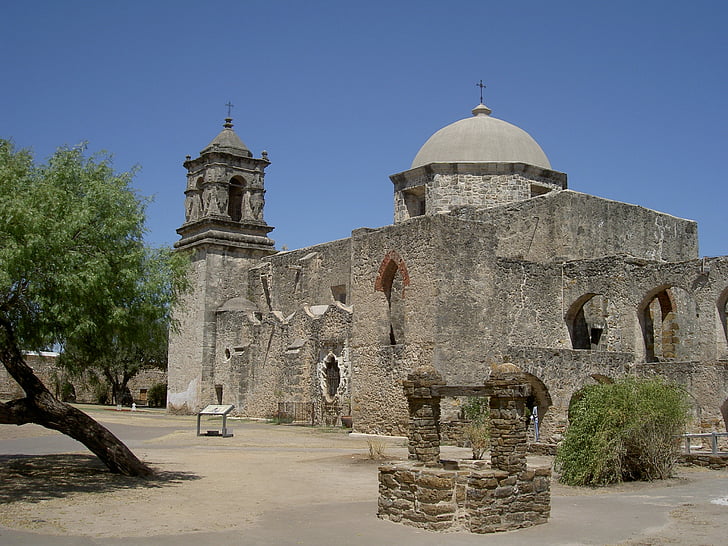 Mission san josé, y san miguel, de aguayo, San antonio, Texas, historiske, bygge