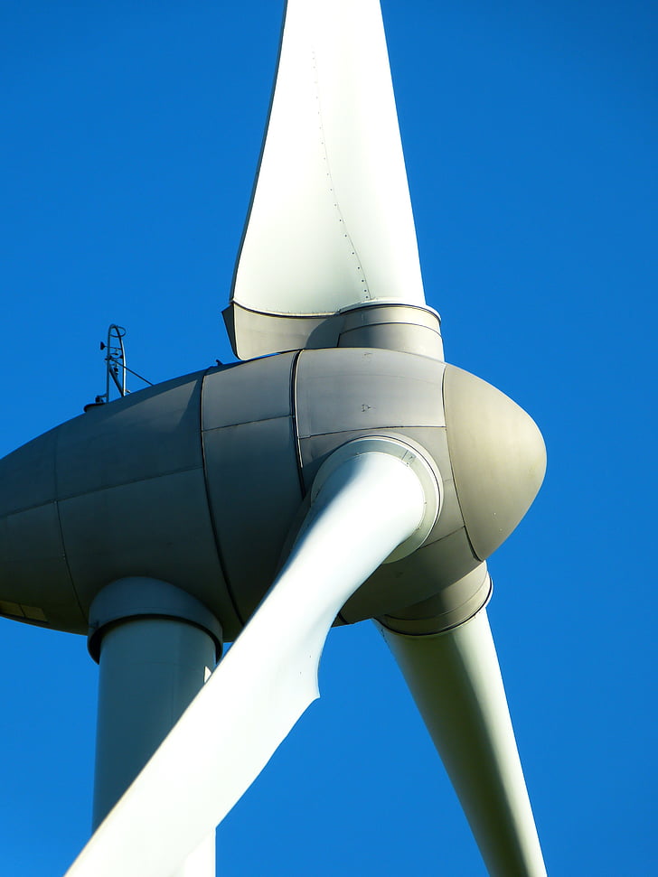 Pinwheel, energie, windenergie, milieutechnologie, hemel, blauw, milieu