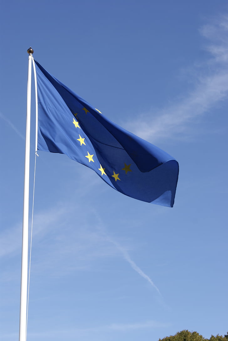 EU: s, flagga, Europeiska, unionen, internationella flaggor