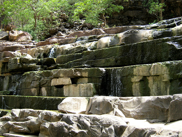 agua, roca, naturaleza, Clif, India, selva, bosque