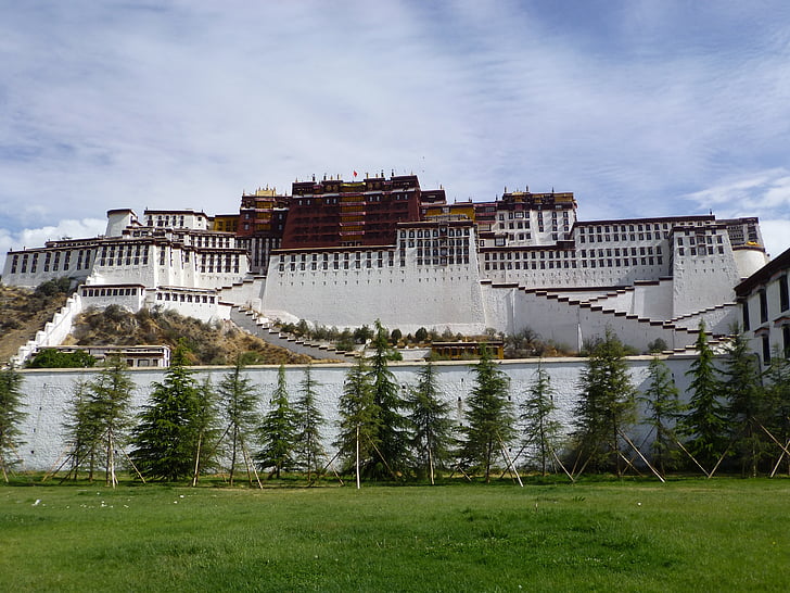 Tibet, Palác Potala, Lhasa, Buddhismus, Vajrayana, pouť, náboženské