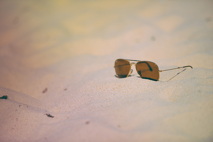 solbriller, stranden, sand, Sommer, ferie, Aviator, livsstil