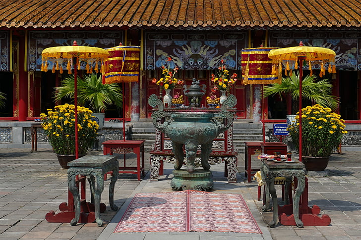 Vietnam, renk tonu, Sarayı, Kraliyet Sarayı, tarihsel olarak, Asya, Bina