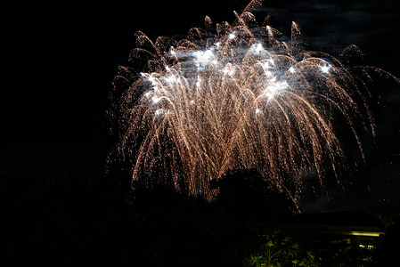 fireworks, beach, magnificent, night, exploding, celebration, firework Display