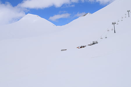 산, 눈, 겨울, 자연, 스키