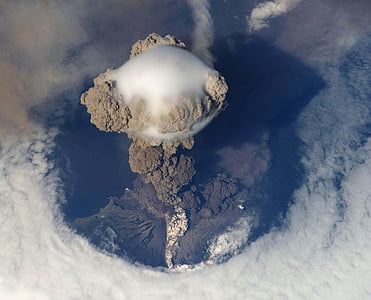 виверження вулкана, виверження, Вулкан, Вулканізм, sarychev, 2009, пташиного польоту