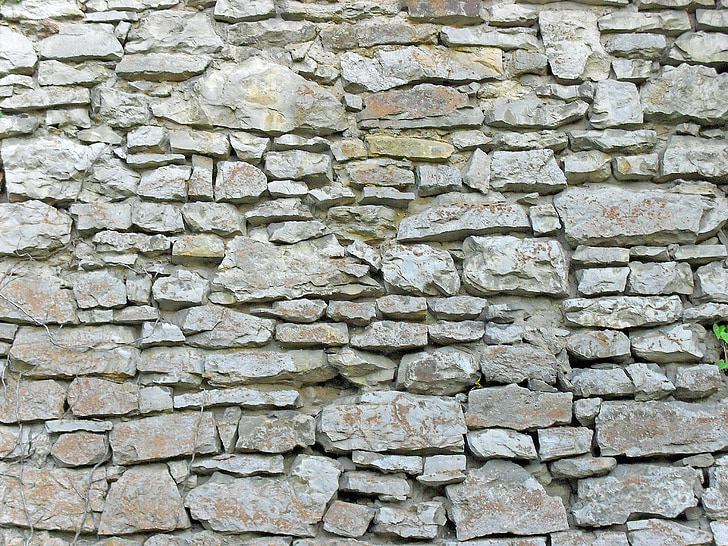 paret, pedra, maçoneria, paret del castell, pedra natural