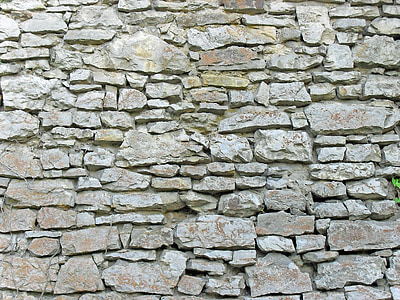 väggen, sten, murverk, Castle wall, natursten