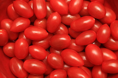 Tomaten, Tomaten, Tomaten-Schüssel, Hintergrund, rot, Essen