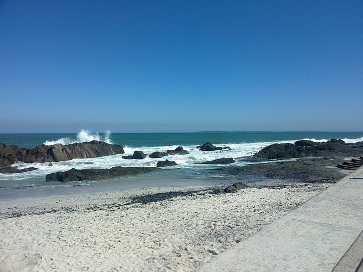 blå himmel, stranden, Cape town
