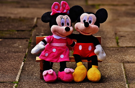 Mickey mouse, Disney, Mickey, Minnie, souris, mignon, animal en peluche