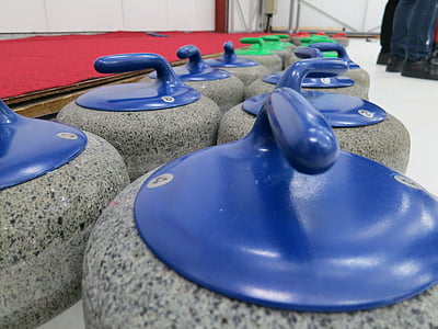 curling, stone, ice, sport, winter, granite, equipment