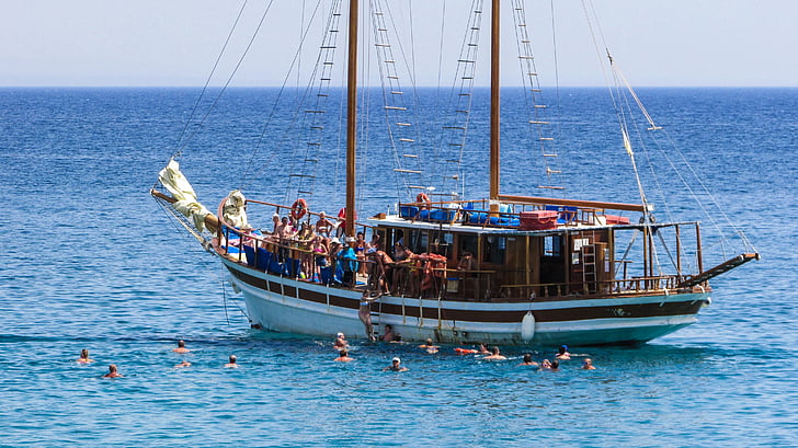 Chipre, barco de cruzeiro, férias, feriados, Verão, mar, lazer