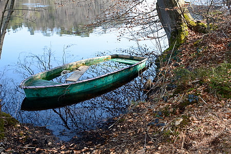boot, természet, tó, evezős csónak, Kiss, régi, szabadság