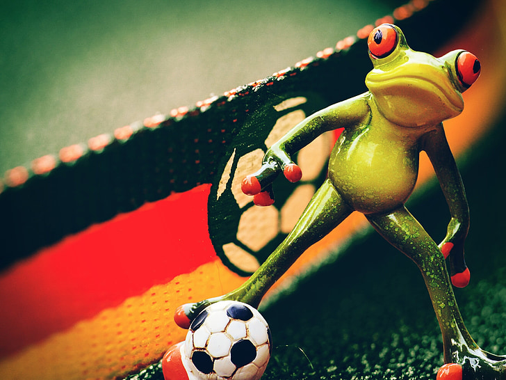 european championship, frog, football, funny, cute, play, sweet