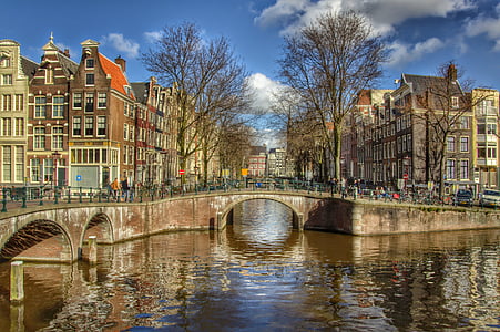 阿姆斯特丹, 中心, 小镇, 荷兰, 城市, 历史中心, keizersgracht