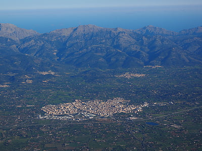 Maljorka, aeronuotraukos, kraštovaizdžio, kalnai, Serra de tramuntana, kalnų grandinė, Tramuntana