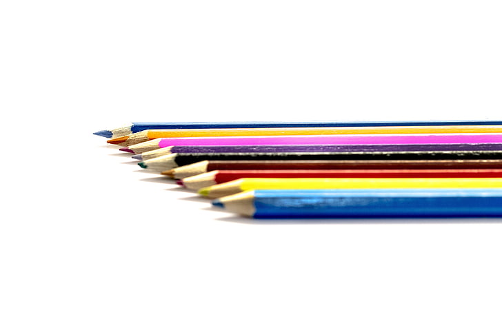 lápis, lápis de cor, desenho, educação, Cor, projeto, escola