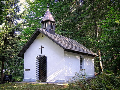 Capella, bosc, blanc, Šumava, natura, Déu, l'església