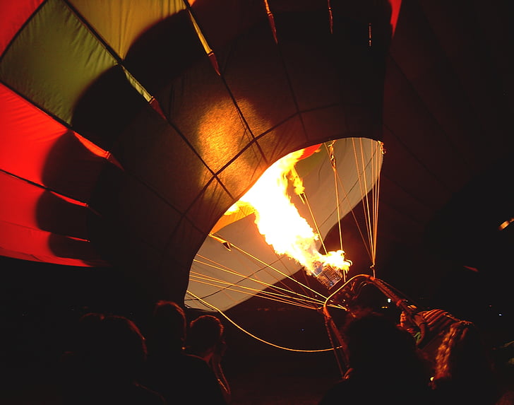 ballon, Dawn, brand, hete luchtballon, vlam, warmte - temperatuur, branden