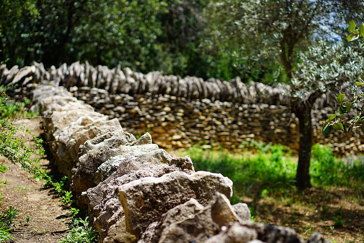 parete, parete di pietra, in muratura, muratura in pietra a secco, pietre, accatastato, stratificazione