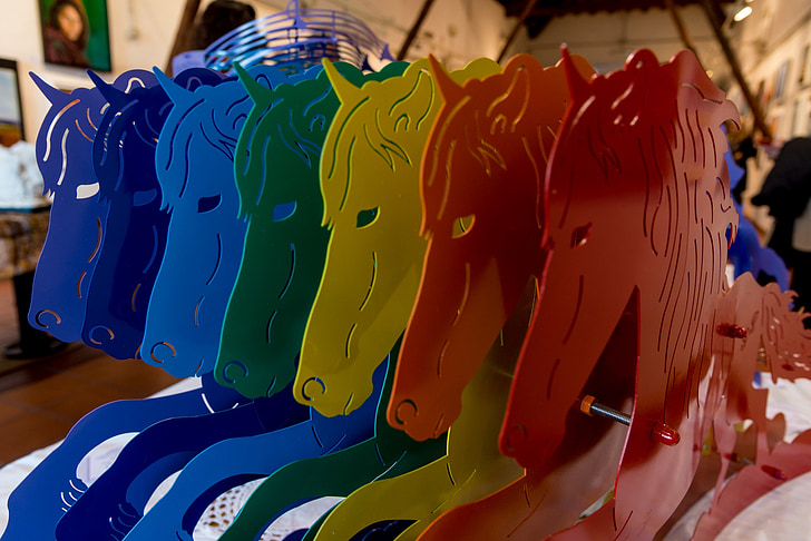 Arc de Sant Martí, cavall, cavalls, colors, animal, poltre, Hípica