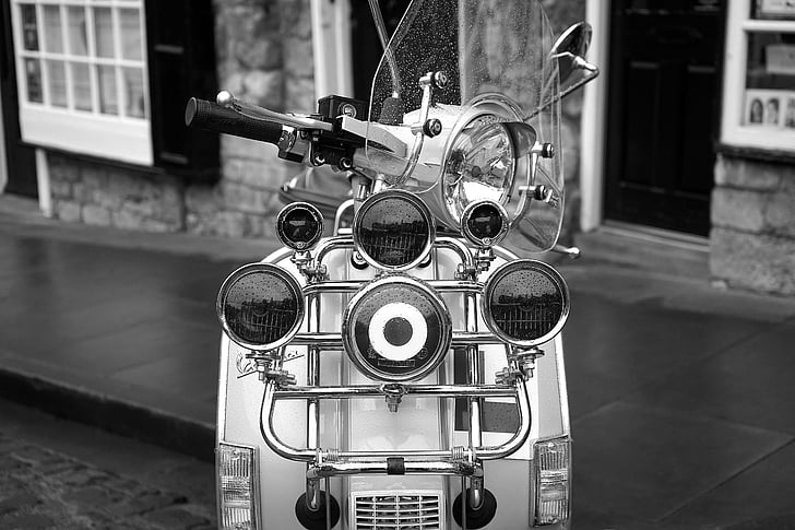 Motoroleris, 1960 metais, šviesą, transporto priemonės, Italų, transporto, senas