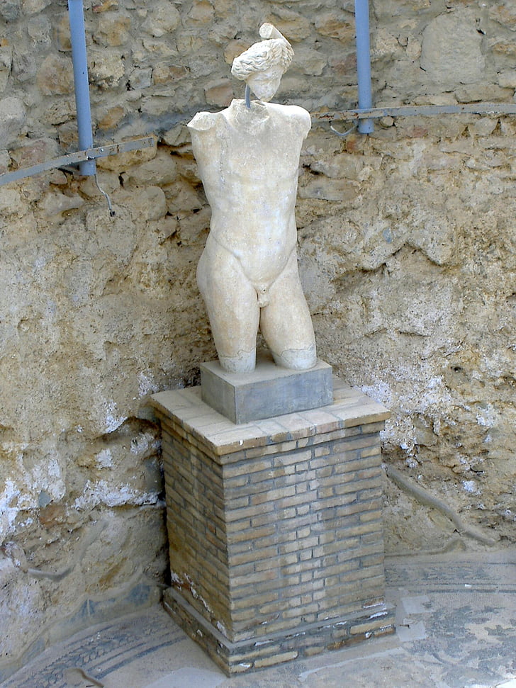 statue de, sculpture, Figure, Piazza armerina
