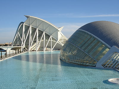 Oceanografic, arsitektur, Valencia, Spanyol, tempat terkenal, struktur yang dibangun, modern