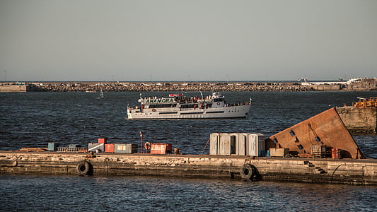 båd, Mar del plata, port