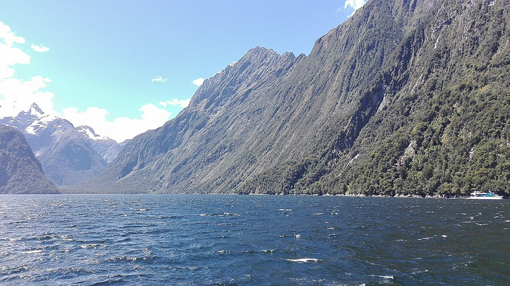Nový Zéland, Južný ostrov, Príroda, Ocean, krajinky, skaly