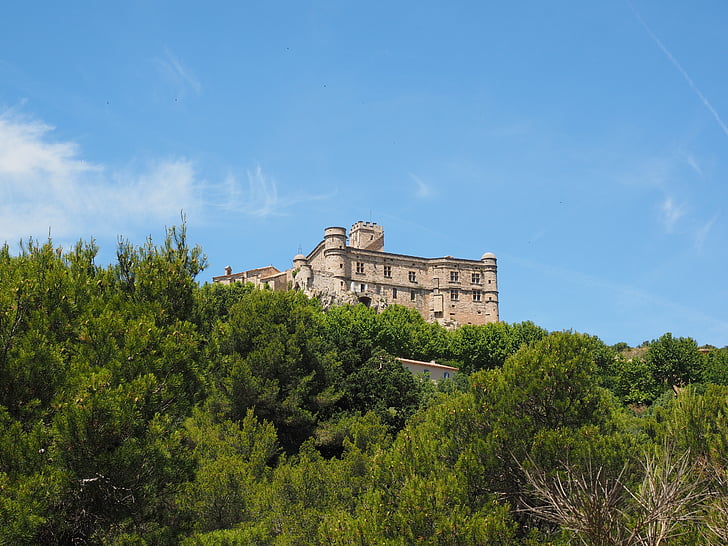 megkötött le barroux, Castle, le barroux, épület, építészet, Provence, Franciaország