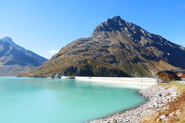 umjetno jezero, brana, Silvretta, Montafon, Vorarlberg, Austrija, vode