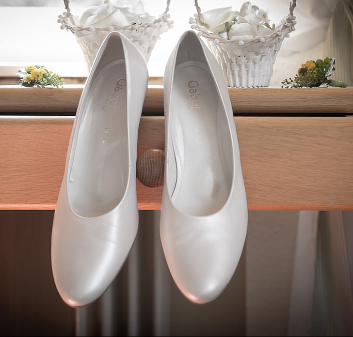 brautschuhe, shoes, women's shoes, white, elegant, fashion, elegance