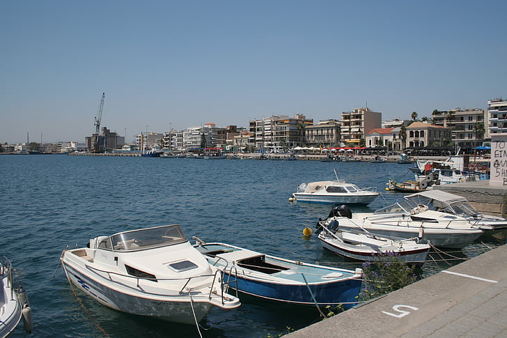 Adresa URL, přístav, rybářský člun, voda, Řecko, přístav, námořní plavidla