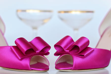 ピンクの靴, 結婚式の靴, 結婚式, ピンク, 花嫁, ファッション, お祝い