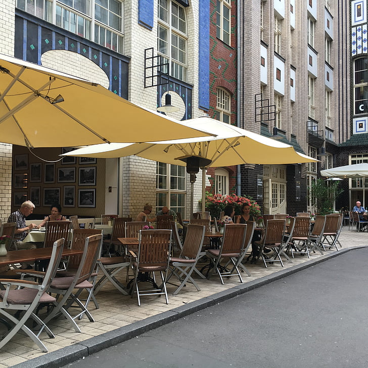 cafeteria, terrassa, Berlín, carrer, ciutat
