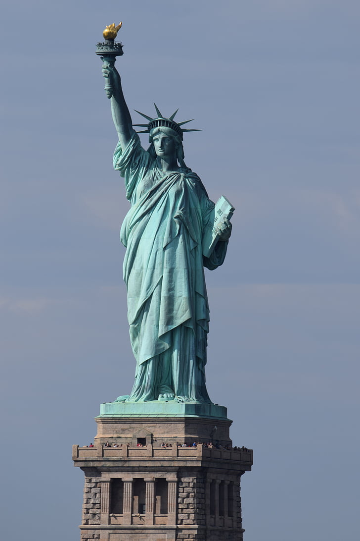 Manhattan, USA, staty, Frihetsgudinnan, new york city, monumentet, berömda place