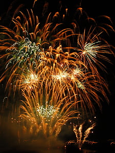 focuri de artificii, vara, vacanta, sărbătoare, iulie, independenţa