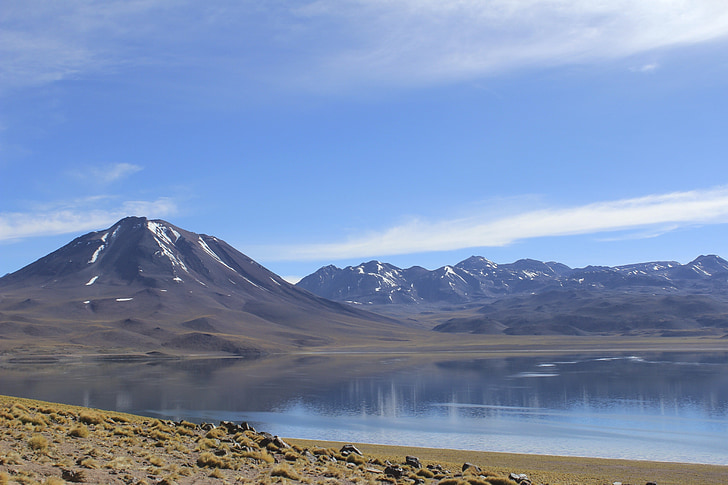 Laguna miscanti, Chili, Lac, Atacama, désert