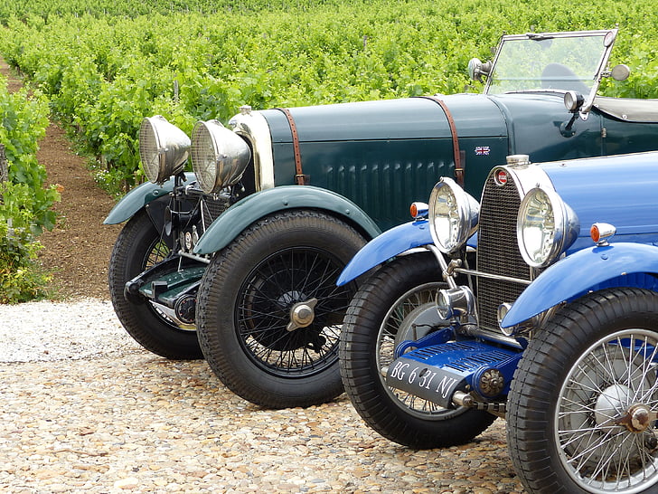 historia, coche viejo, Bugatti, Lagonda, coche, cromo, vehículo de tierra