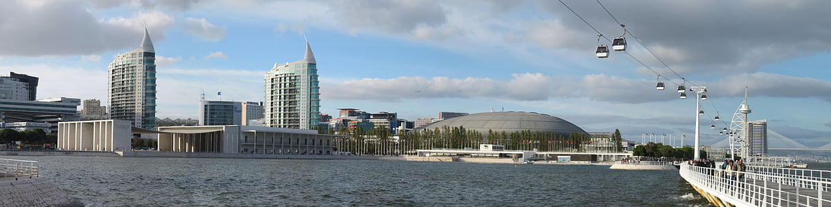 Expo, Portugalska, obala, Atlantika, Park narodov, lizbonske, Panorama