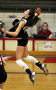 volleyball, player, spike, athlete, volley, game, sport