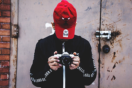 persona, fotocamera Nikon, Holding, fotografia, fotografo, persone, giovani
