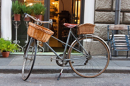 velosipēds, rats, Holandiešu, Retro, velosipēdu grozu, brīvais laiks, velosipēdi
